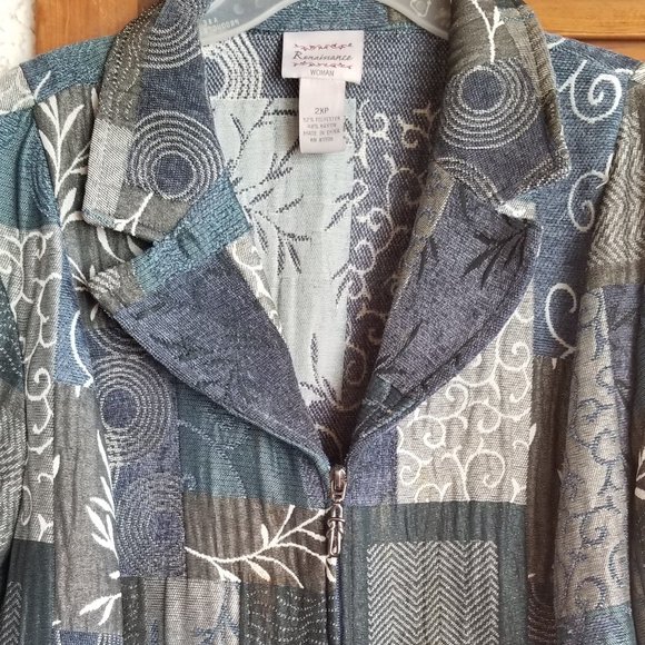 Vintage Renaissance Woman tapestry full zip jacket 2XP - Picture 2 of 3